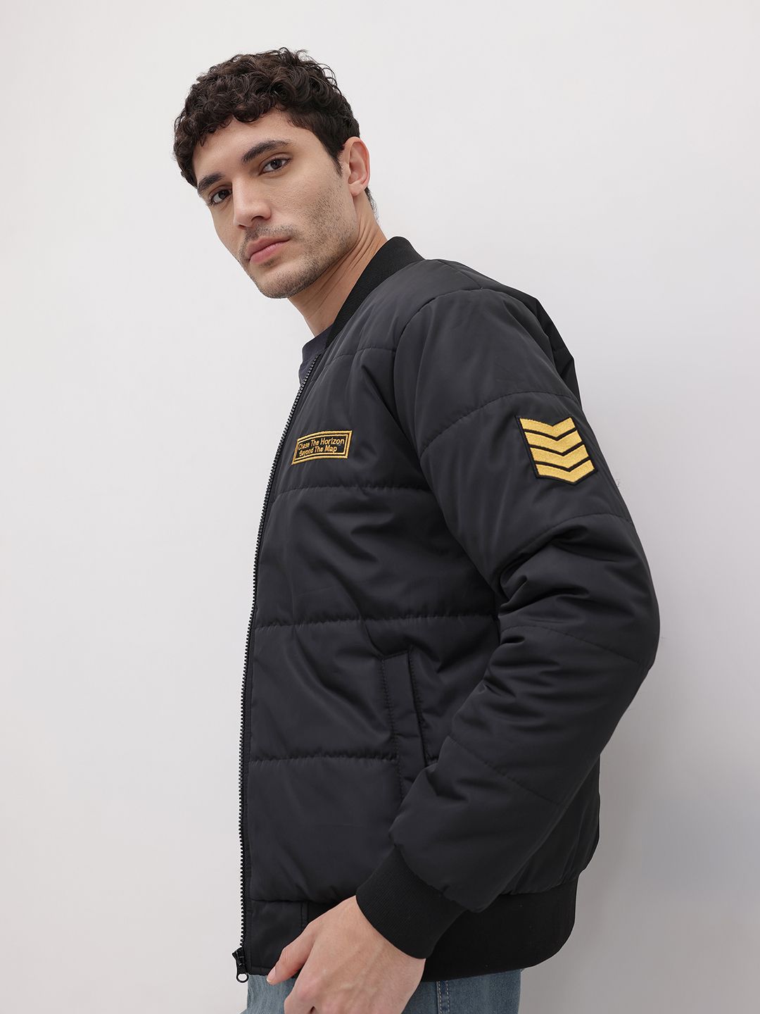 The Roadster Life Co. Applique Detail Bomber Jacket