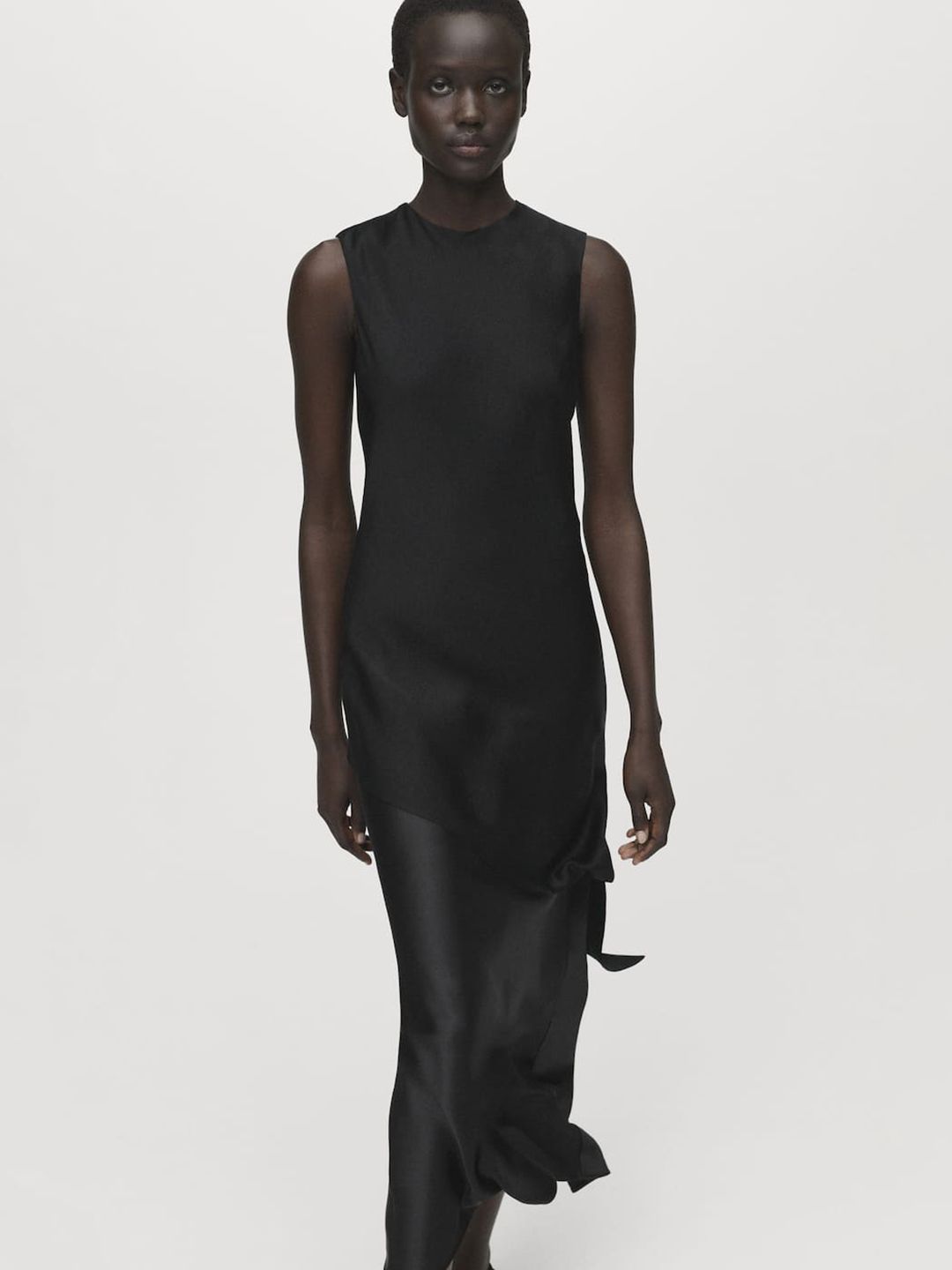 Asymmetrical Satin Finish Longline Top