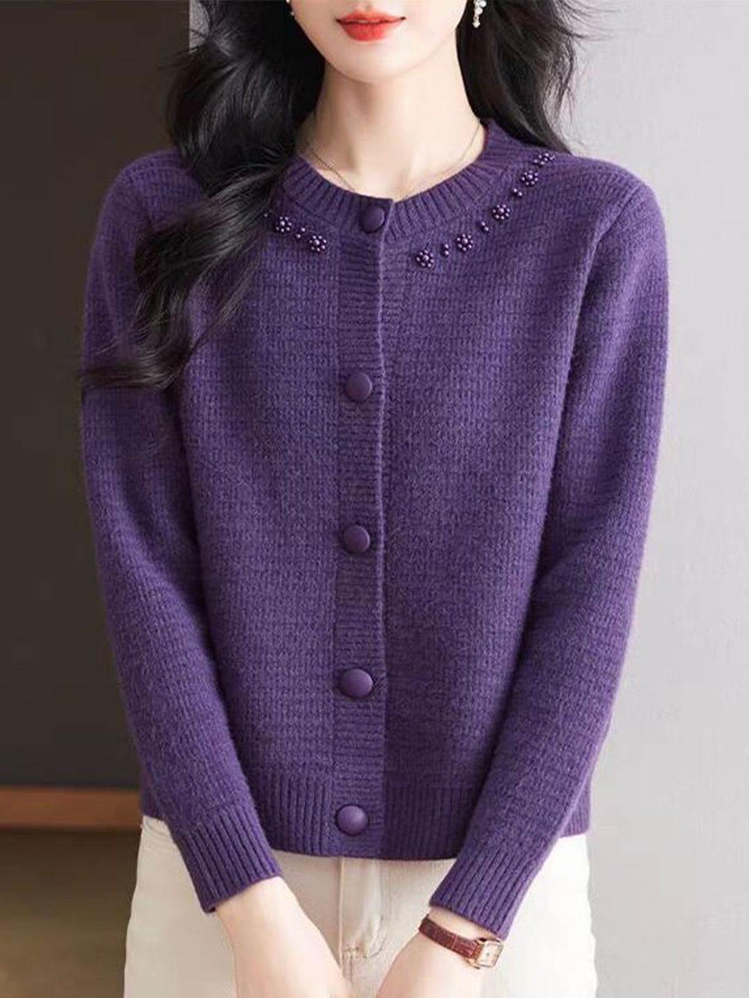 StyleCast StyleCast Women Solid Cardigan Sweater