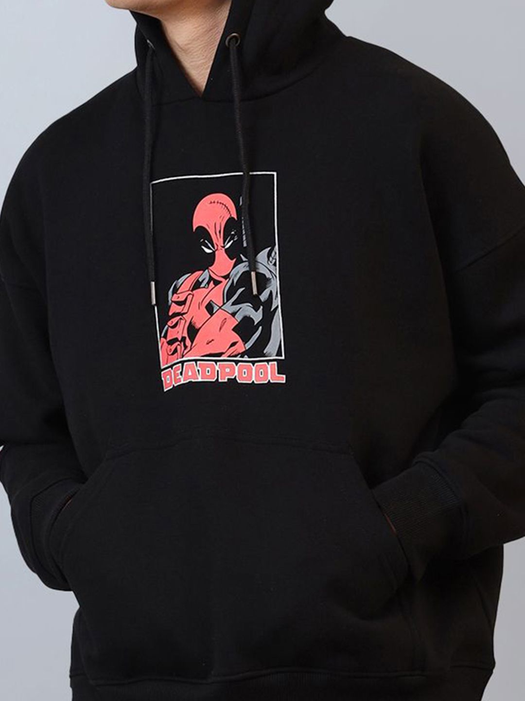 ABSOLUTE CULT DEADPOOL - APPROVES ACID WASHED - Sweat à Capuche - Black