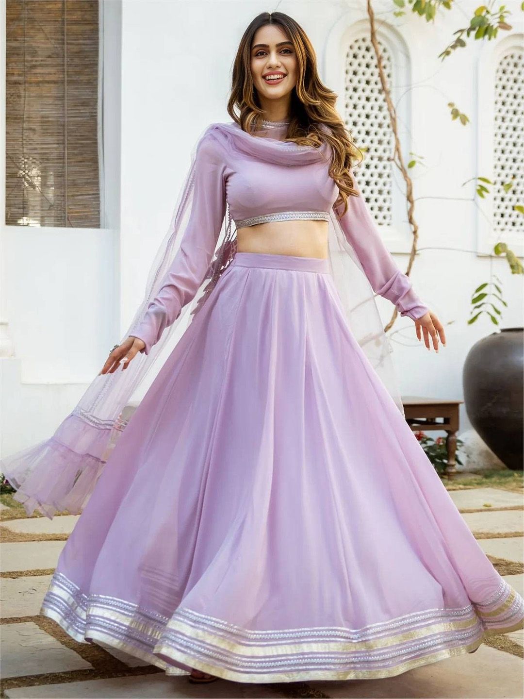 NEEL ART Semi-Stitched Lehenga & Unstitched Blouse With Dupatta