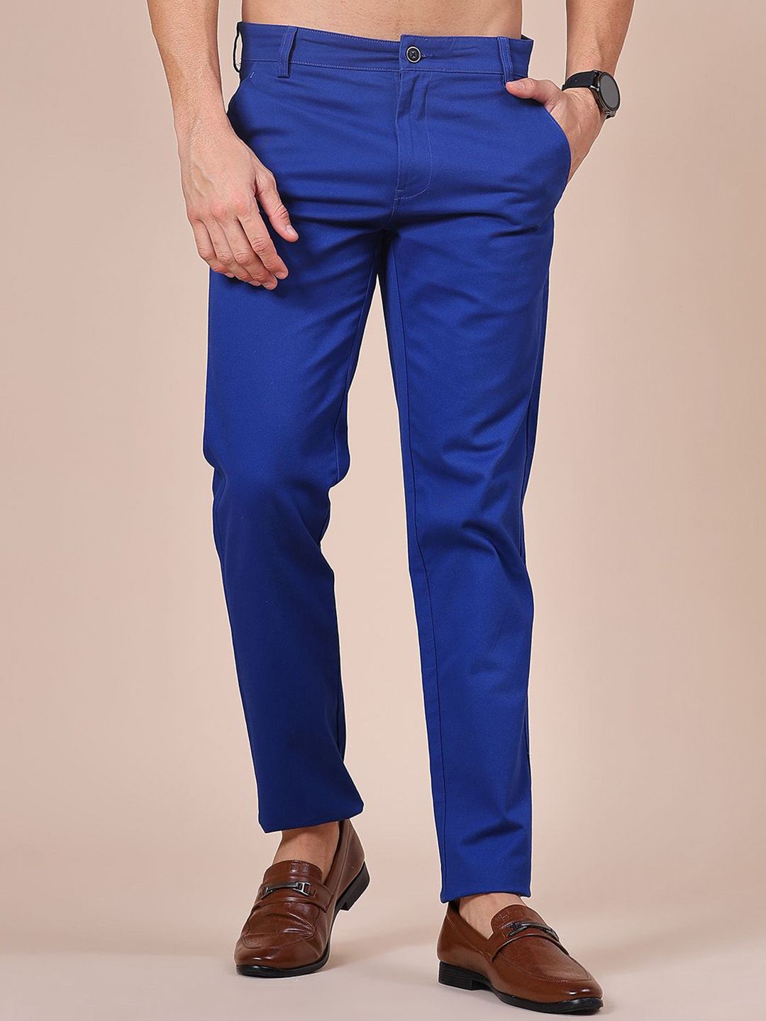 V-Mart Men Slim Fit Mid-Rise Trousers