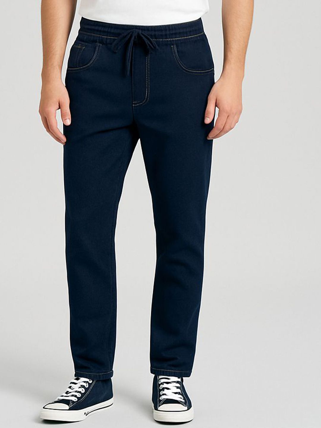 HIRRUX Men Comfort Straight Fit Mid-Rise Stretchable Jeans