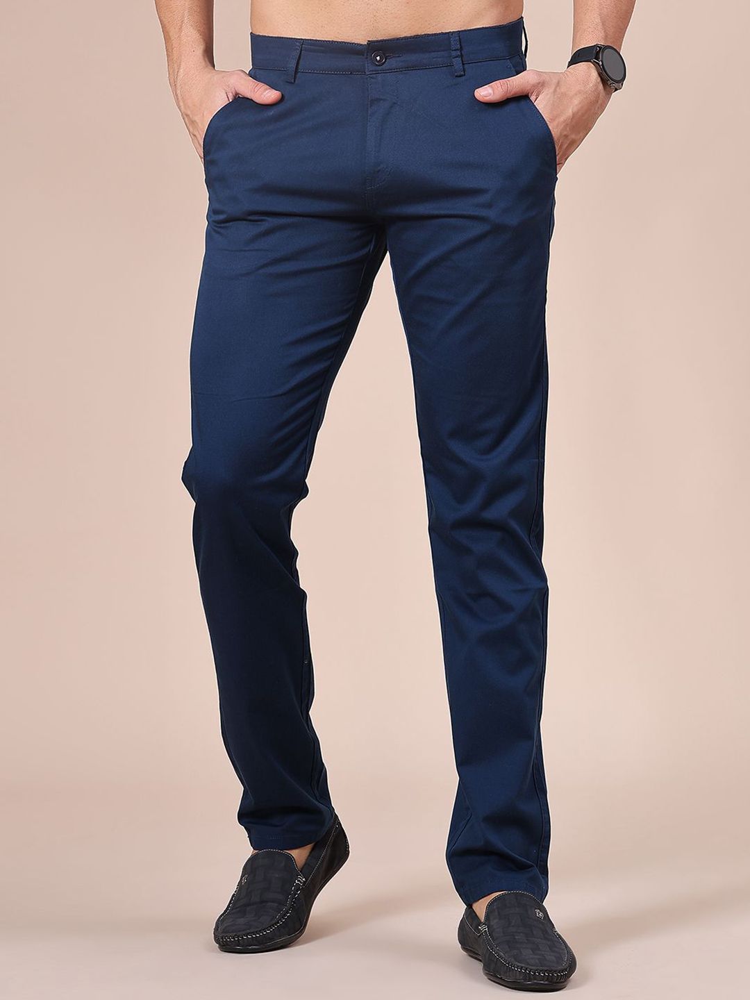 V-Mart Men Regular Fit Mid-Rise Cotton Trouser