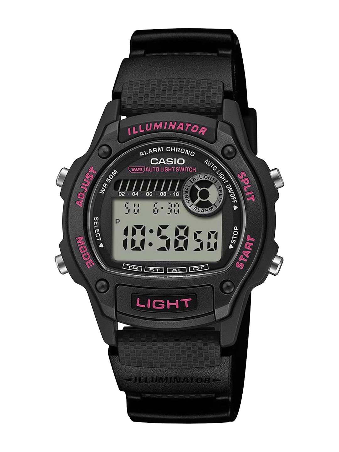 CASIO Casio Men Resin W-220H-1A2VDF Black Digital dial Bio-based Resin Band Watch D405