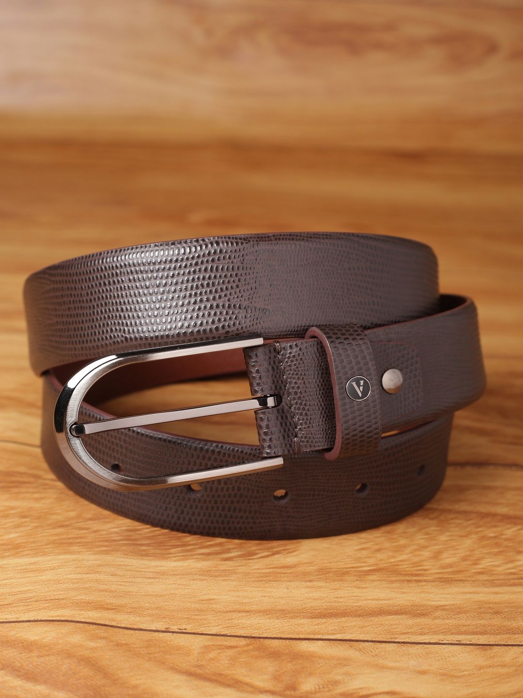 Van Heusen Men Textured Leather Formal Belt