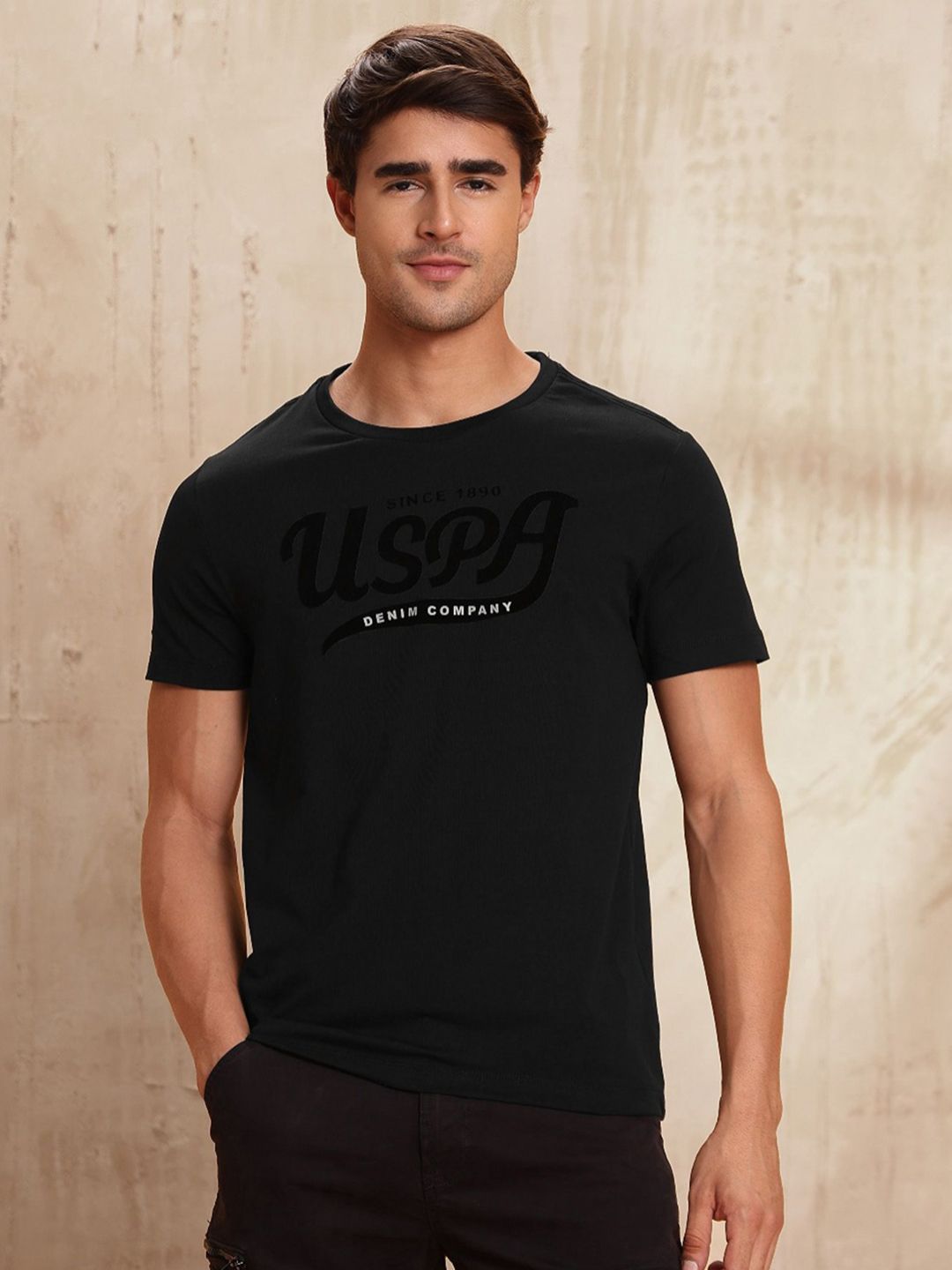 U.S. Polo Assn. Denim Co. Brand Logo Printed Cotton T-shirt