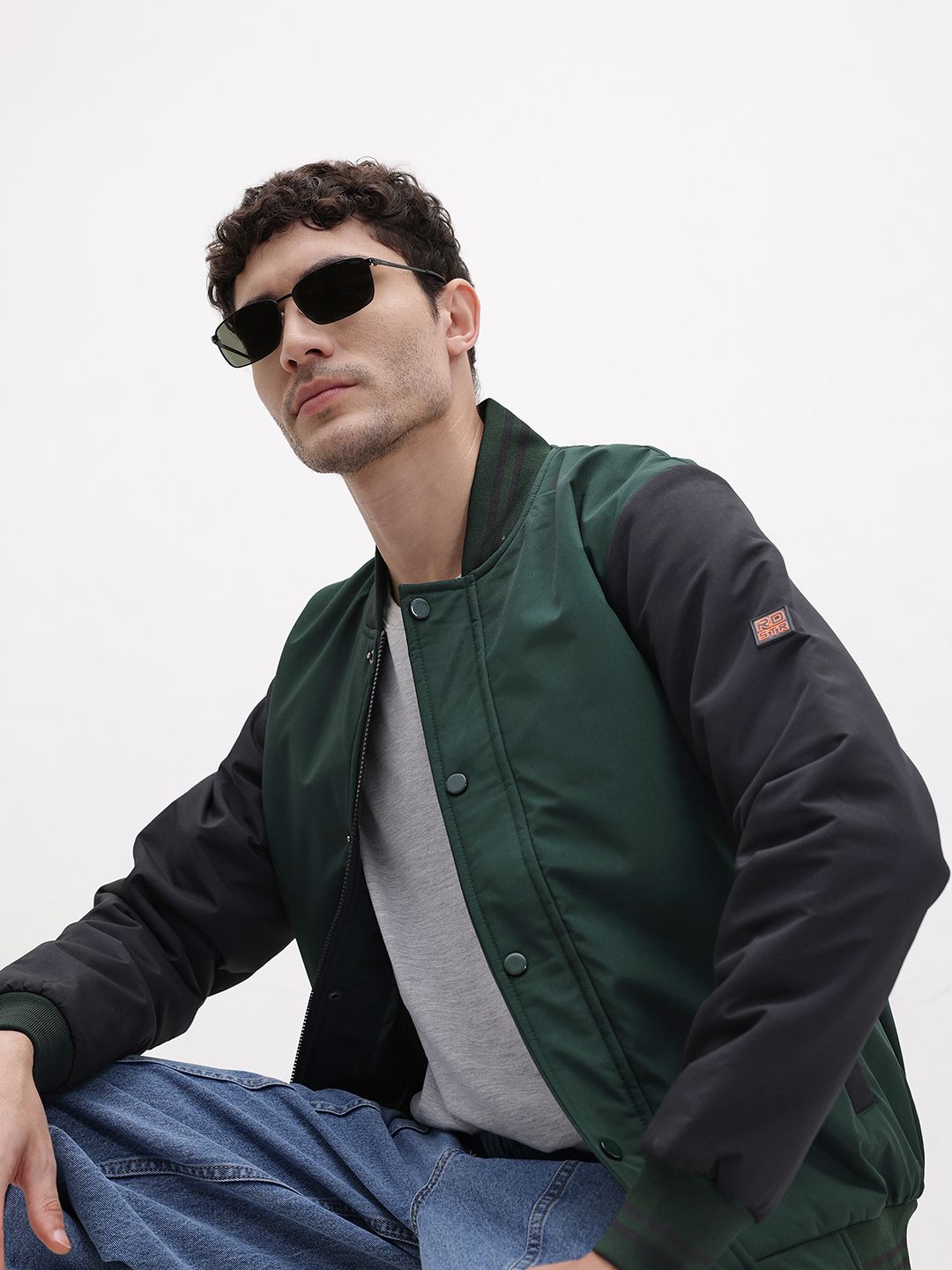 The Roadster Life Co. Applique Detail Bomber Jacket