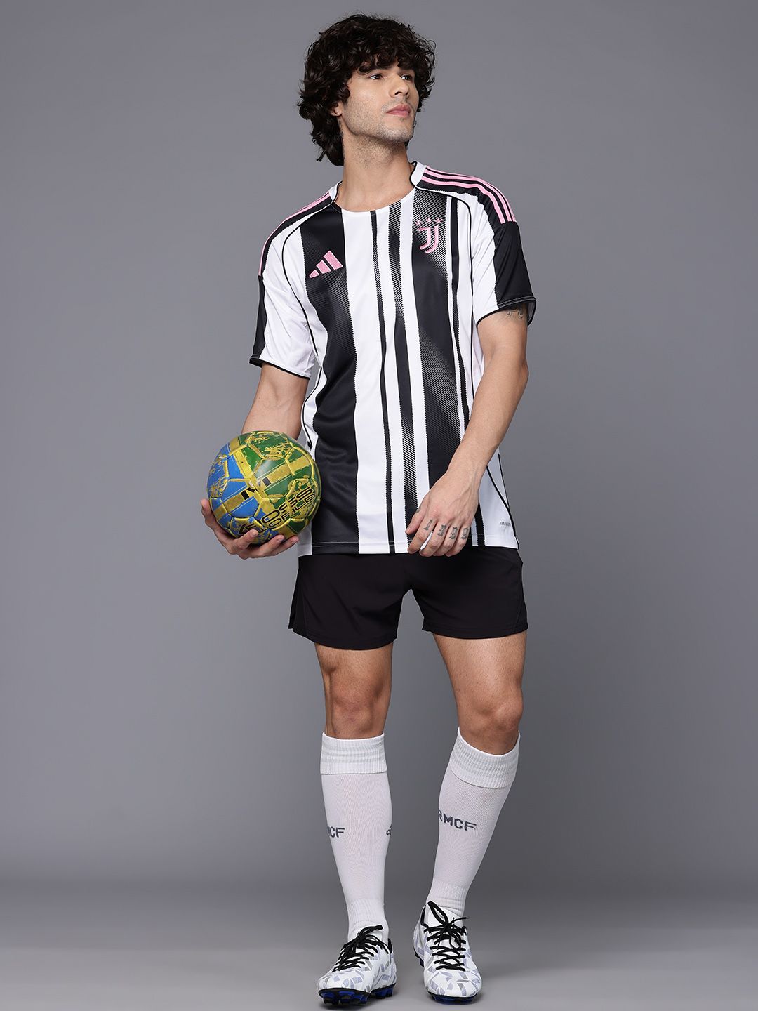 Buy ADIDAS Striped Print Aeroready Slim Fit Juventus Football