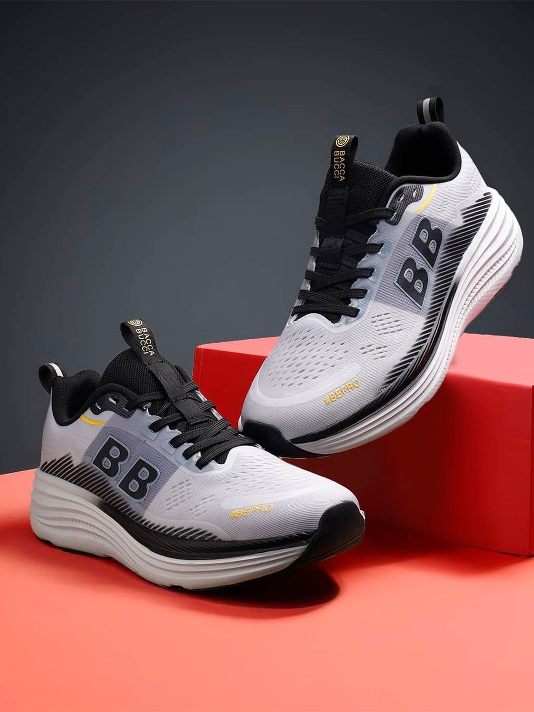 bacca bucci Grey AEROCORE Men All-Day Athleisure Insocks Storm Mesh Lightweight Sports Shoes
