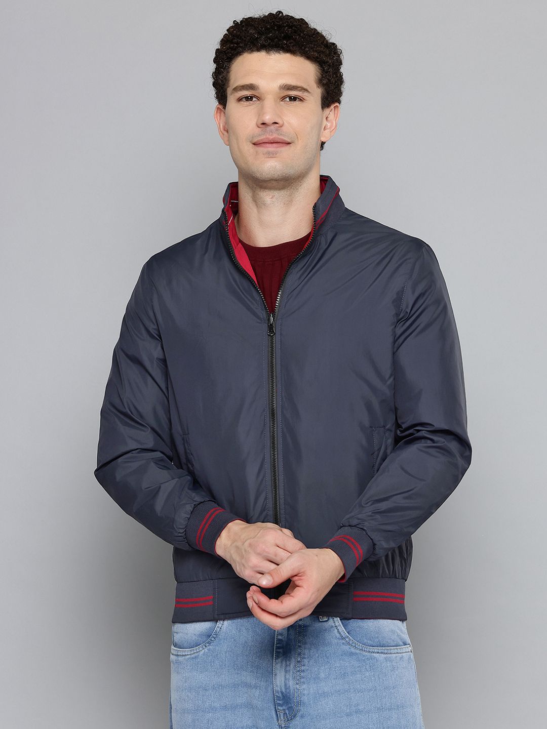 Fort Collins Geometric Reversible Bomber Jacket