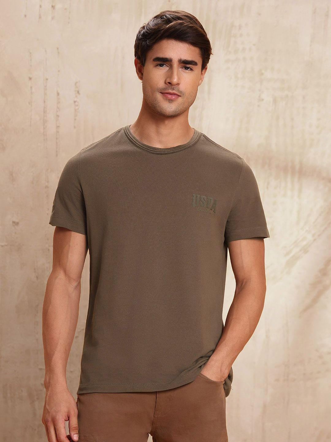 U.S. Polo Assn. Denim Co. Brand Logo Printed Pure Cotton T-shirt