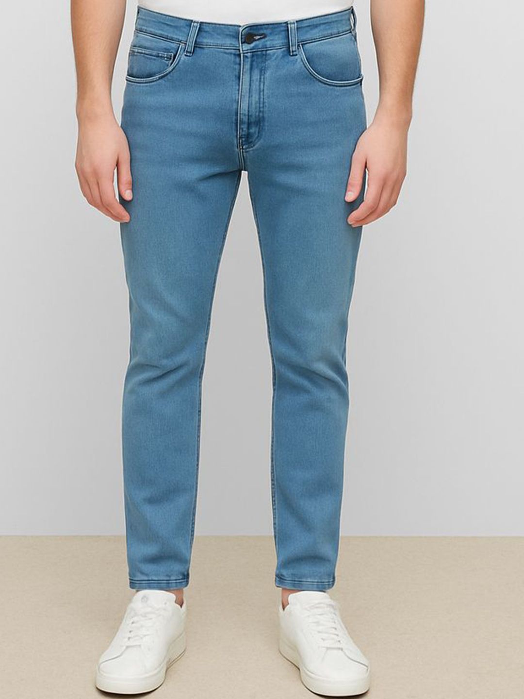 HIRRUX Men Comfort Regular Fit Mid-Rise Clean Look Cotton Stretchable Jeans