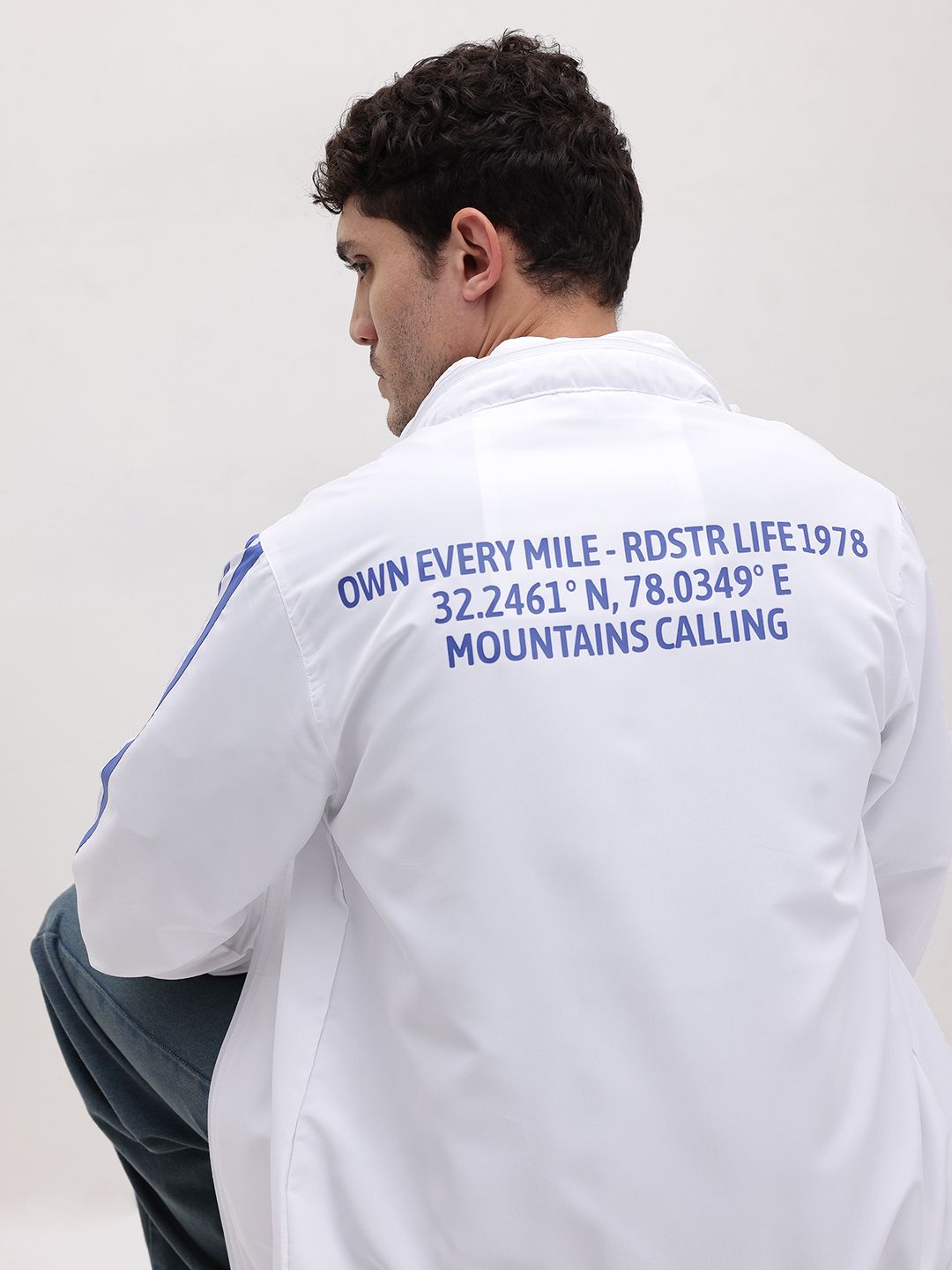 The Roadster Life Co. Typography Print Hooded Tailored Jacket
