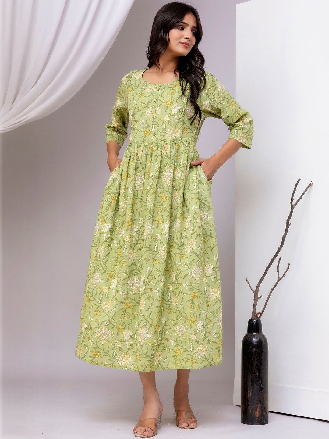 Green Yellow Dresses - Buy Green Yellow Dresses online in India