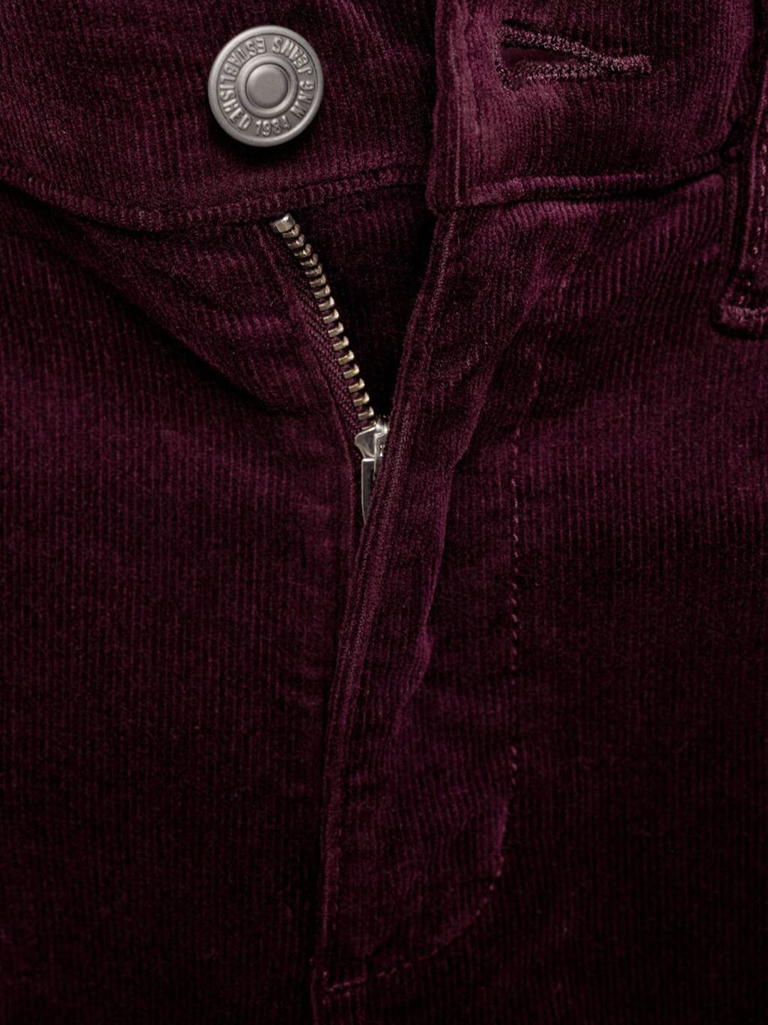 Mid-Rise Flared Corduroy Cropped Stretchable Jeans