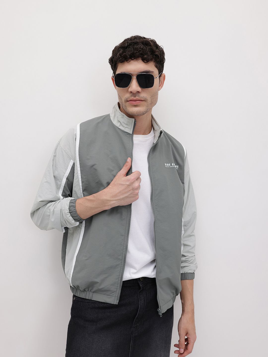 The Roadster Life Co. Colourblocked Bomber Jacket