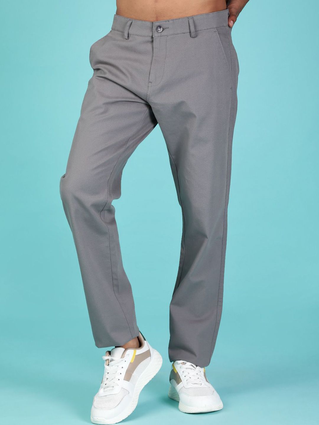 V-Mart Men Slim Fit Mid-Rise Cotton Trouser