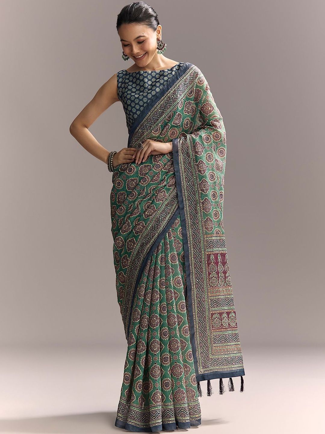 KALKI Fashion KALKI Fashion Women Ajrak Printed Saree