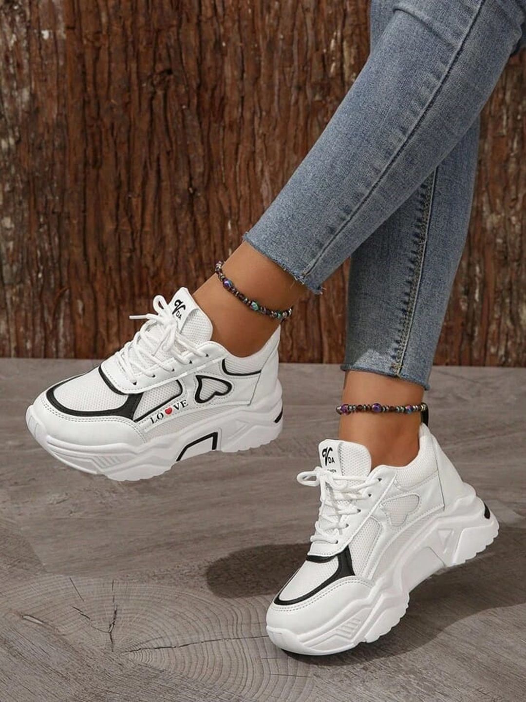 Deals4you Girls Colourblocked Lace-Ups Sneakers Shoes