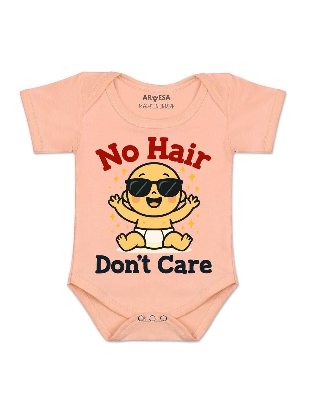 Arvesa Kids No Hair Dont Care Printed Romper