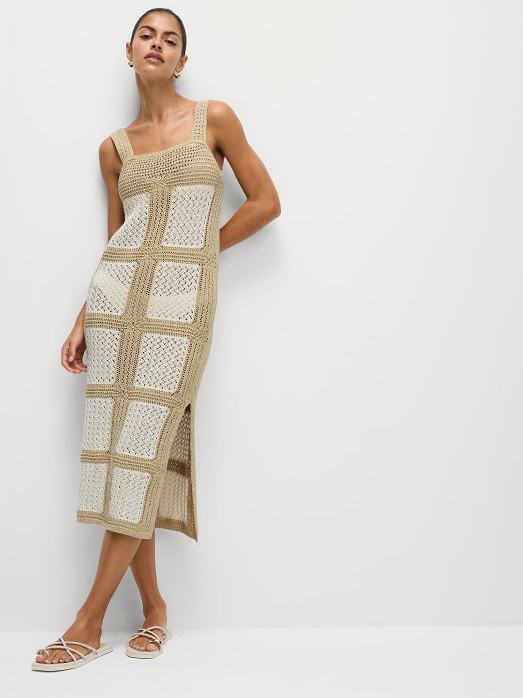 knee length dresses for ladies DONT LET ME GO CROCHET MAXI DRESS – AKIRA main image 1