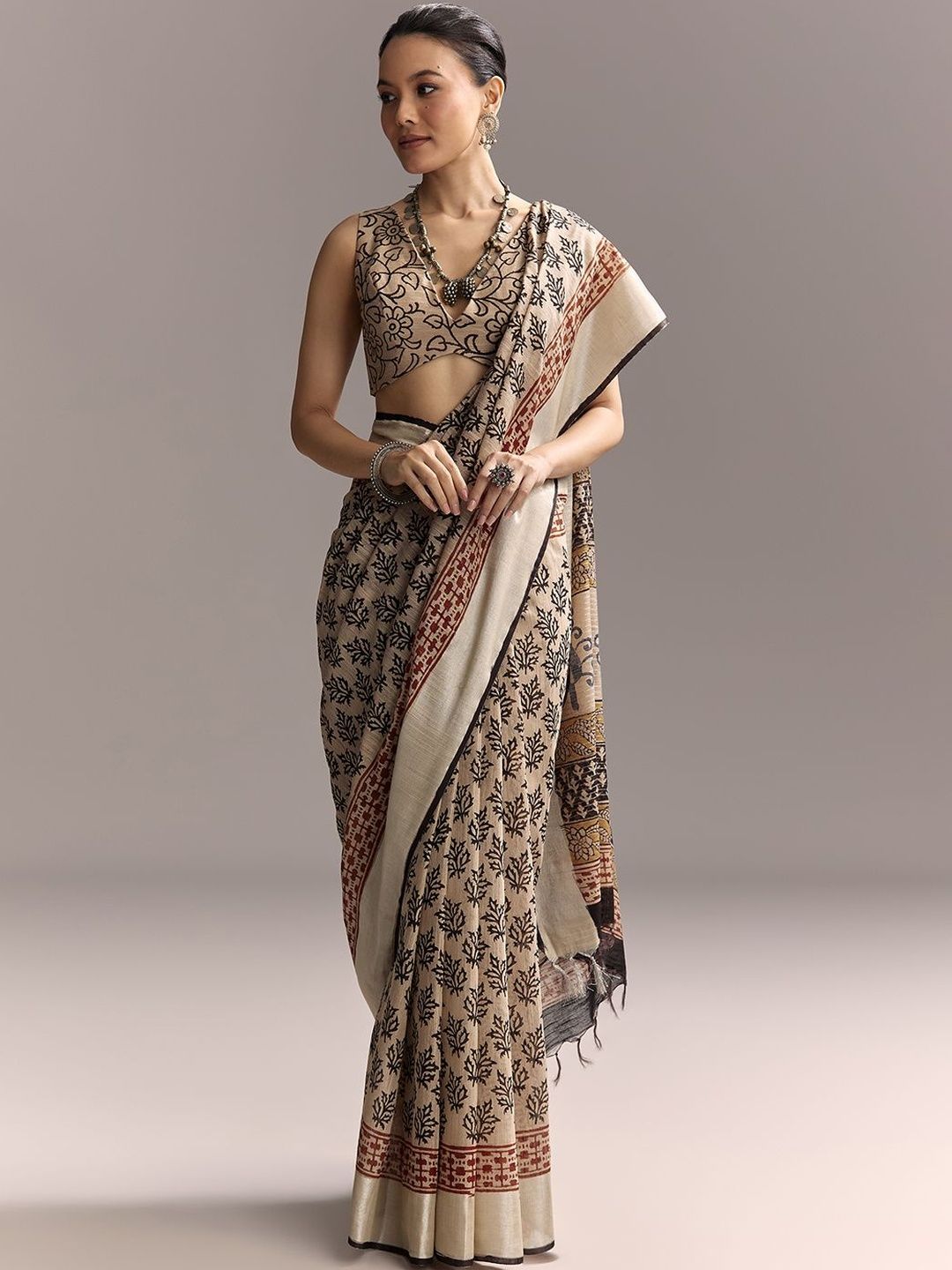 KALKI Fashion KALKI Fashion Ethnic Motifs Printed Saree