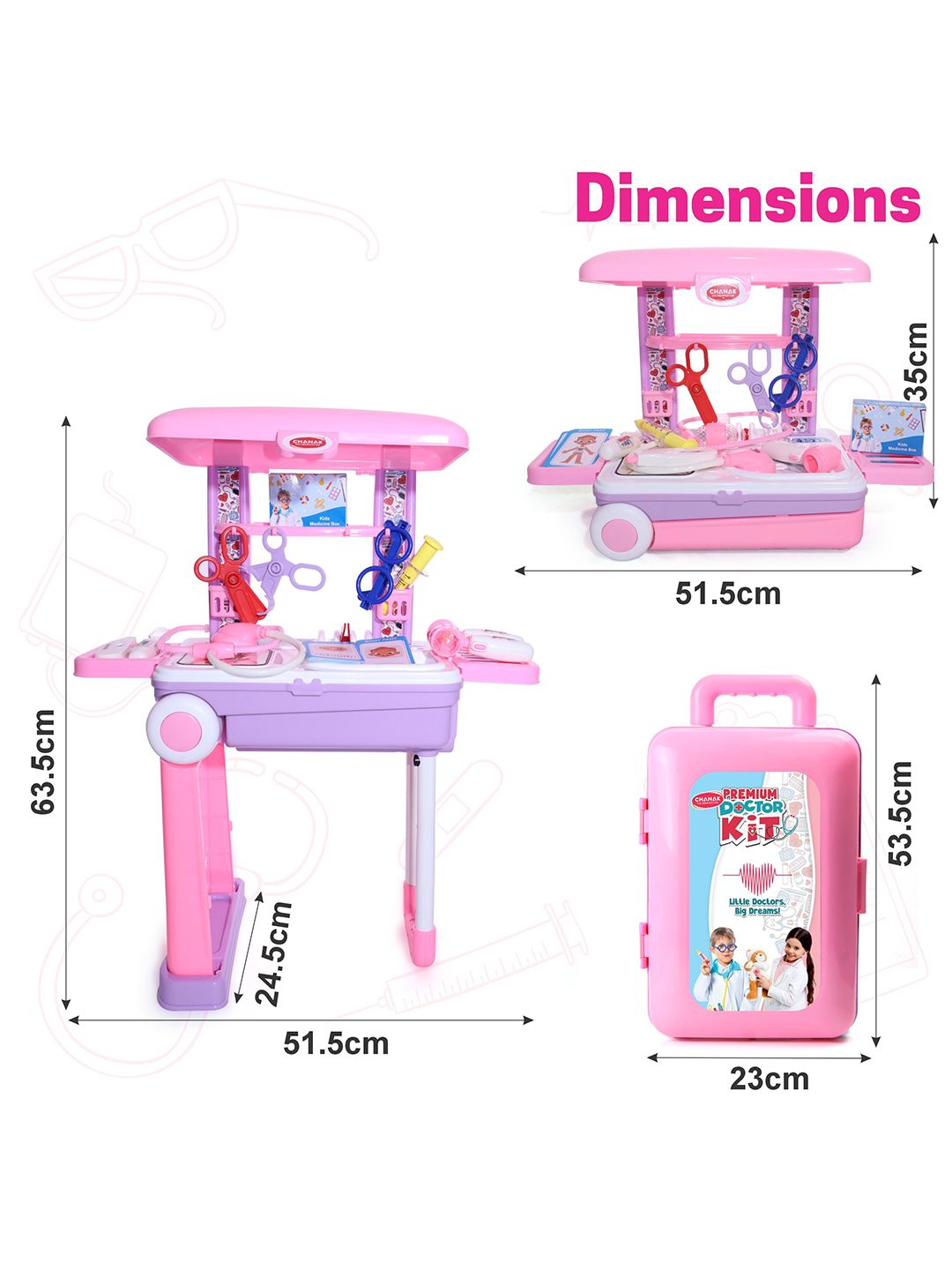 【てんちょーさん用】SURGEON 129, 133, 153, 154 セット Buy CHANAK Set Of 13 Doctor Kit With Pull & Push Trolley - Role
