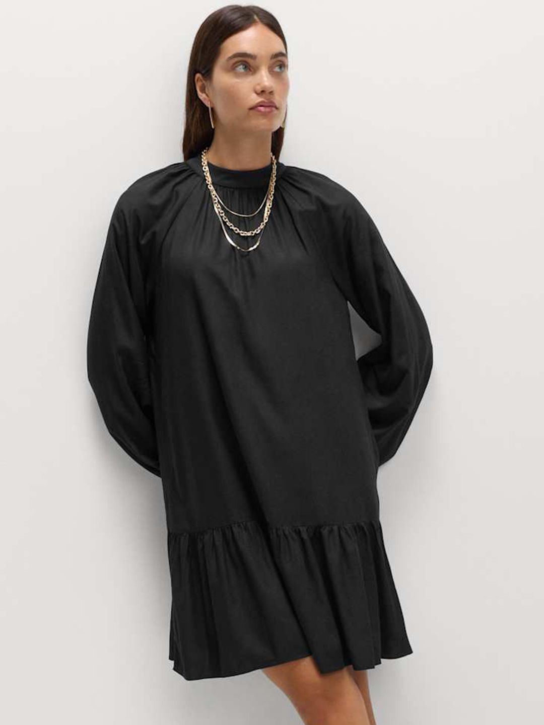 Marks & Spencer Funnel Neck Mini Smock Dress