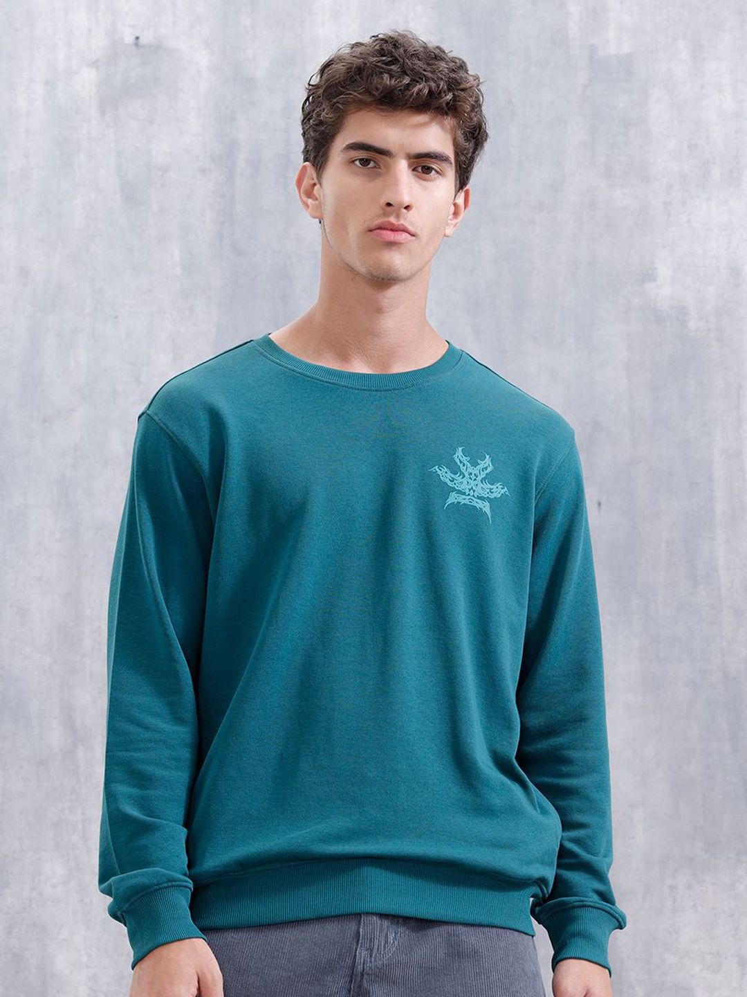 WROGN Men Graphic Printed Pullover Sweatshirt
