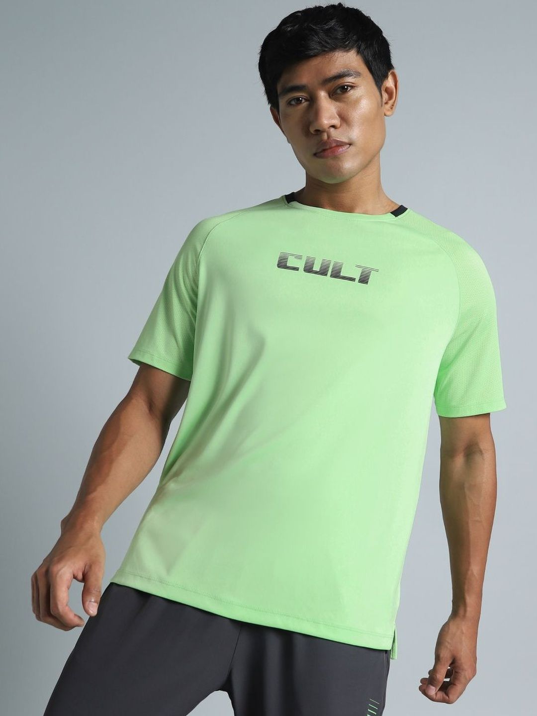 CULT Men Lime HIIT Recycled Poly Performance T-shirt