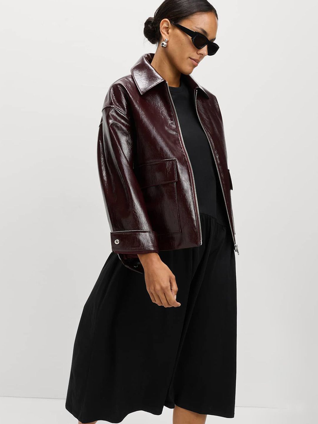 Marks & Spencer Pure Cotton Midi Drop Waist T-Shirt Dress