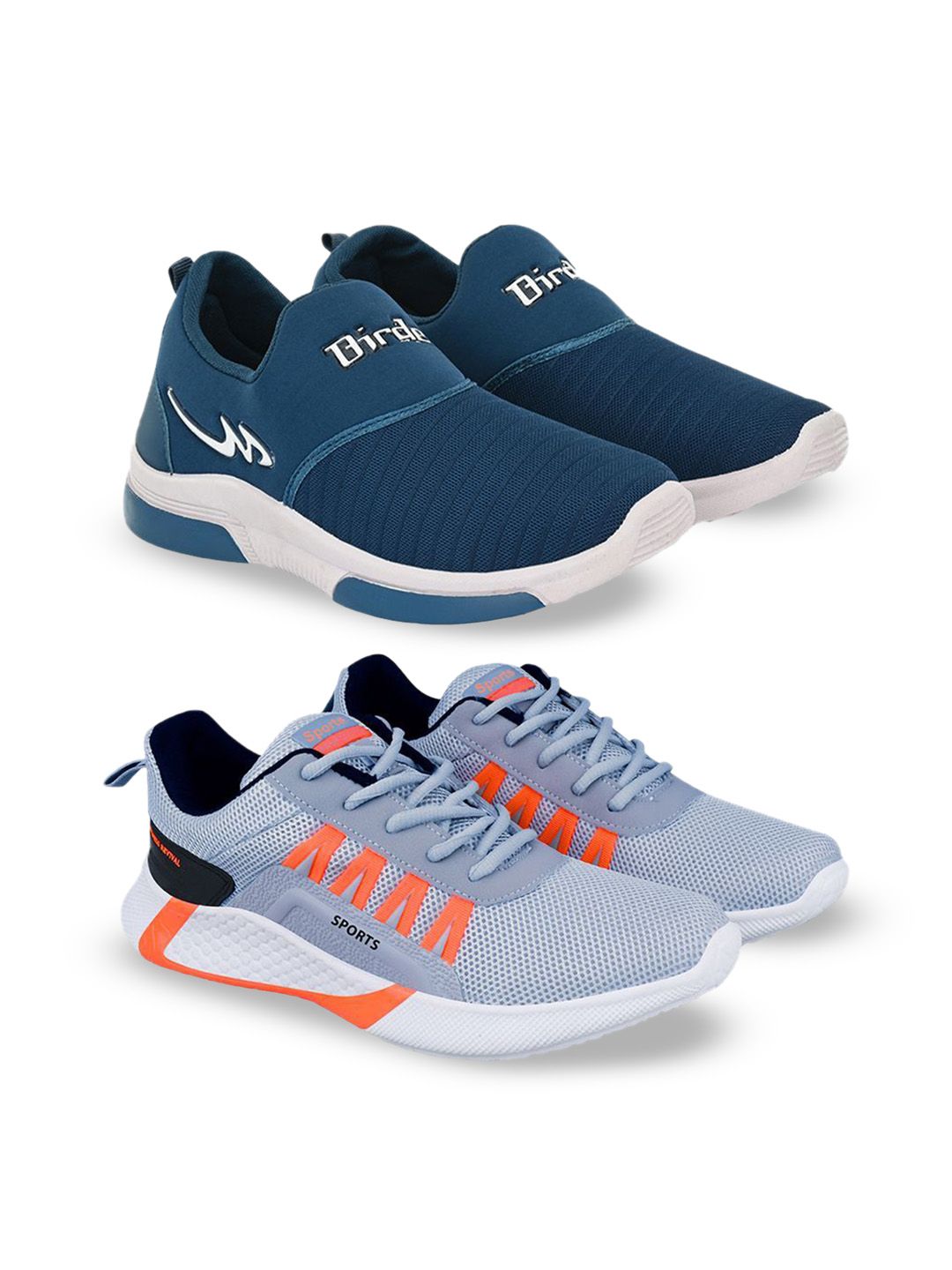 BIRDE Men Set Of 2 Woven Design Sneakers