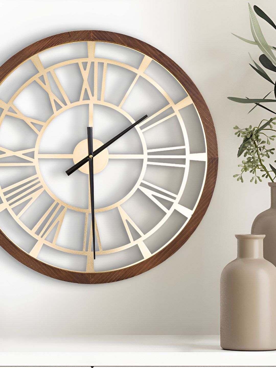 Buy Home Centre Casablanca Pioneer Brown & Black Contemporary Wall