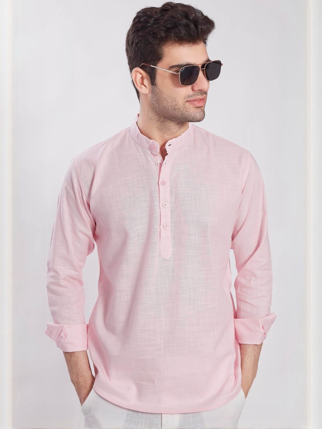 PulseIQ Men Cotton A-Line Kurtas