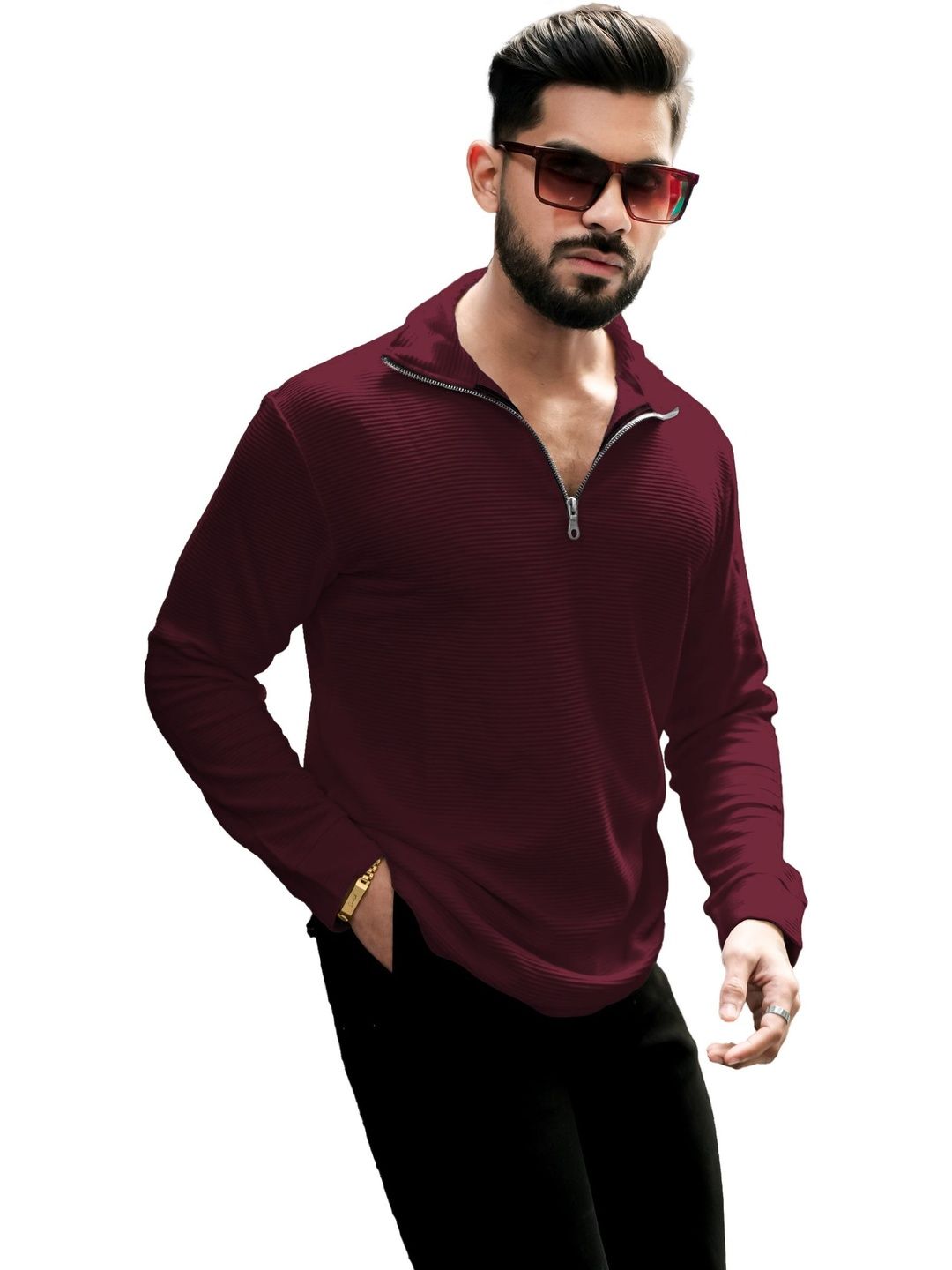 HOODLER Polo Collar Pure Cotton T-shirt