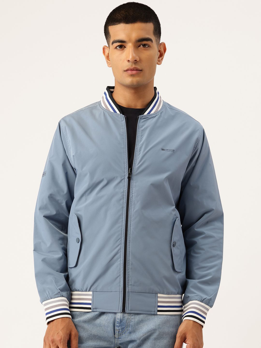 Okane Ombre Dyed Reversible Bomber Jacket