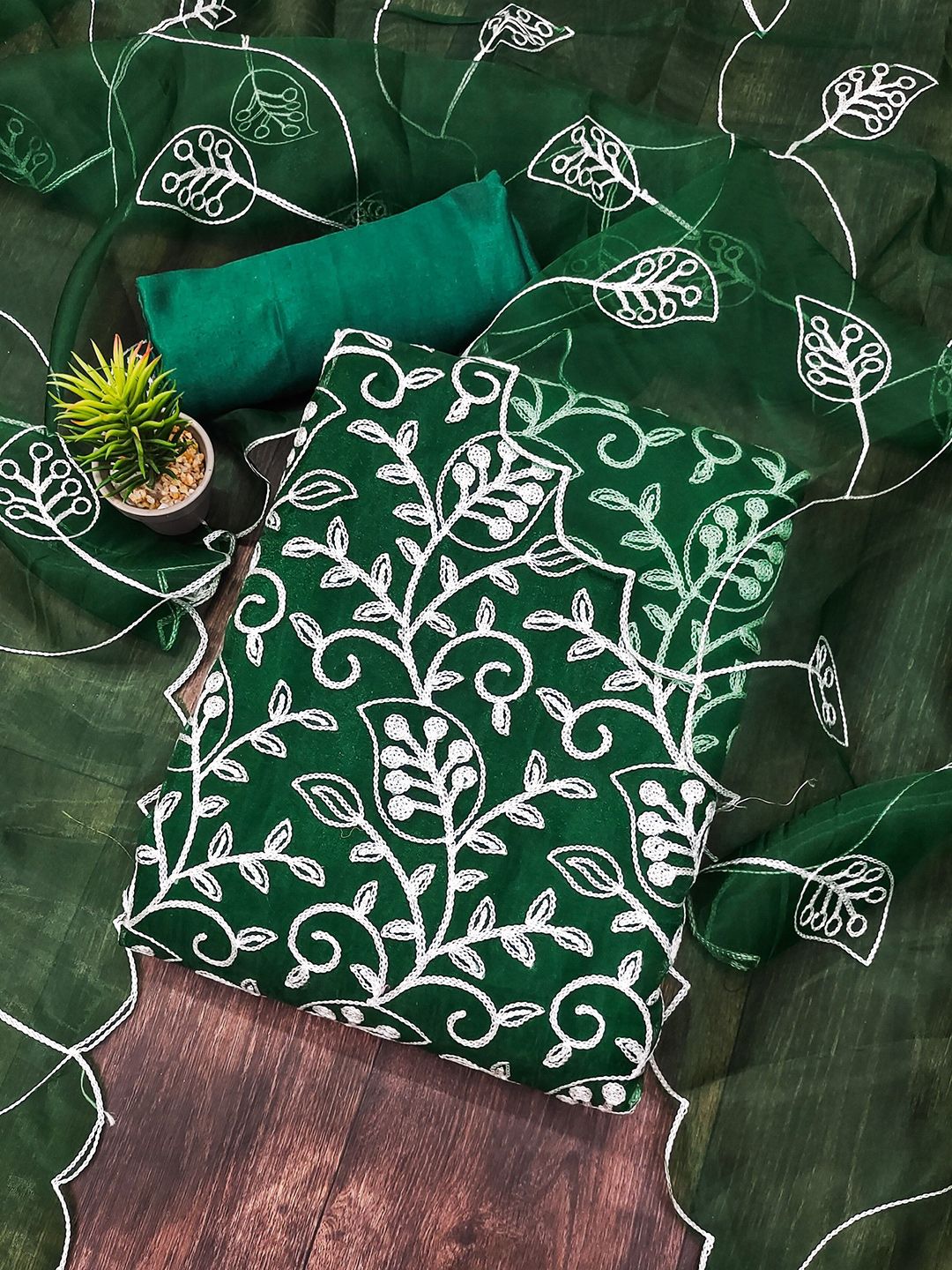 Rangtulika Ethnics Ethnic Motifs Embroidered Unstitched Dress Material