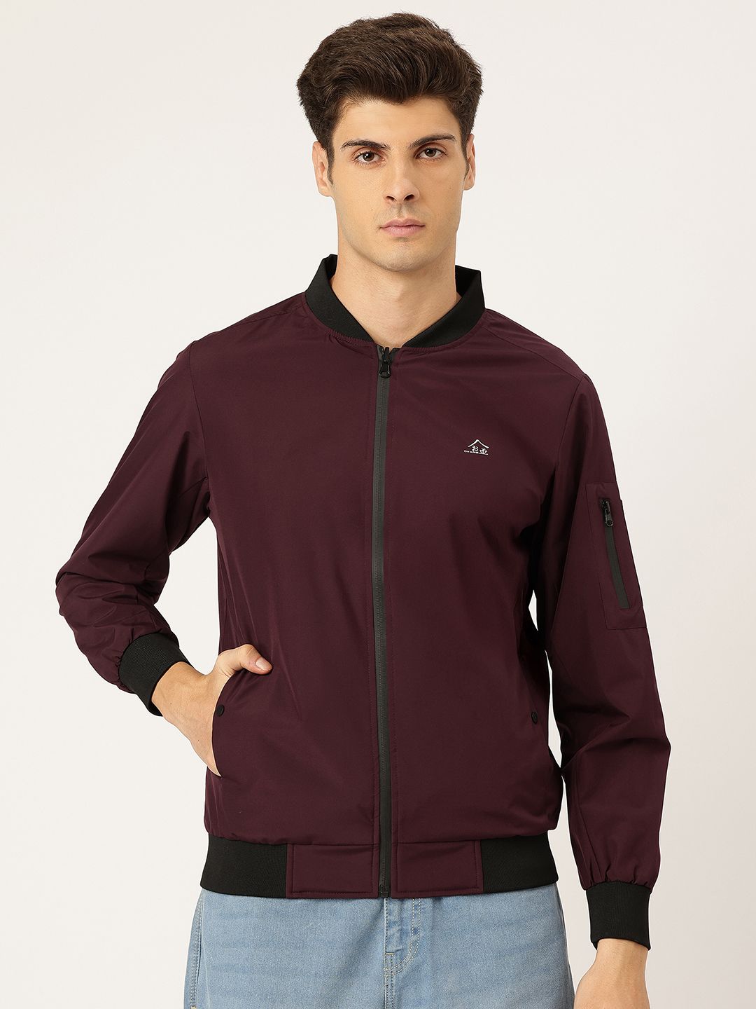 Okane Stand Collar Reversible Jacket