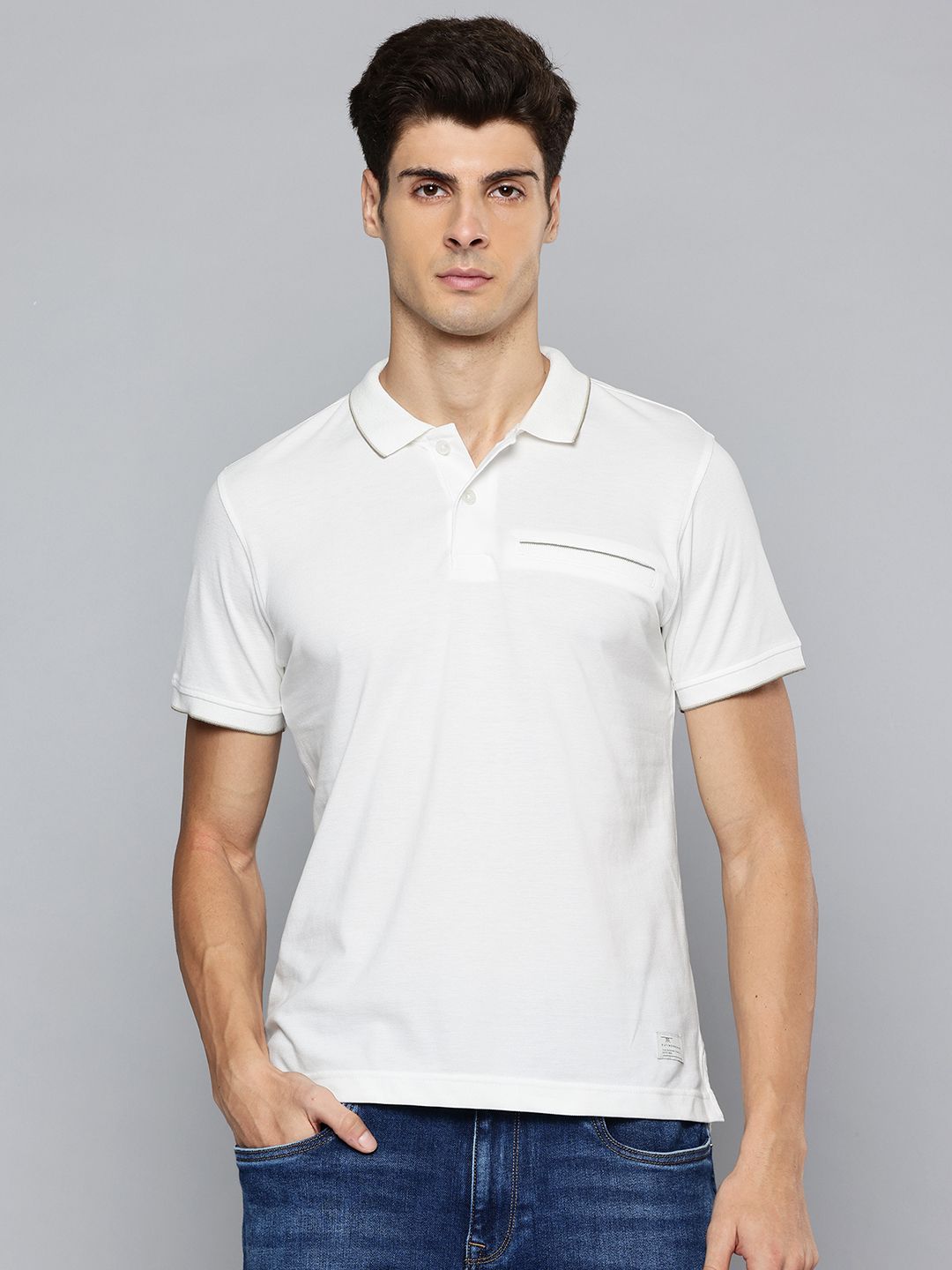 Flying Machine Men Polo Collar T-shirt