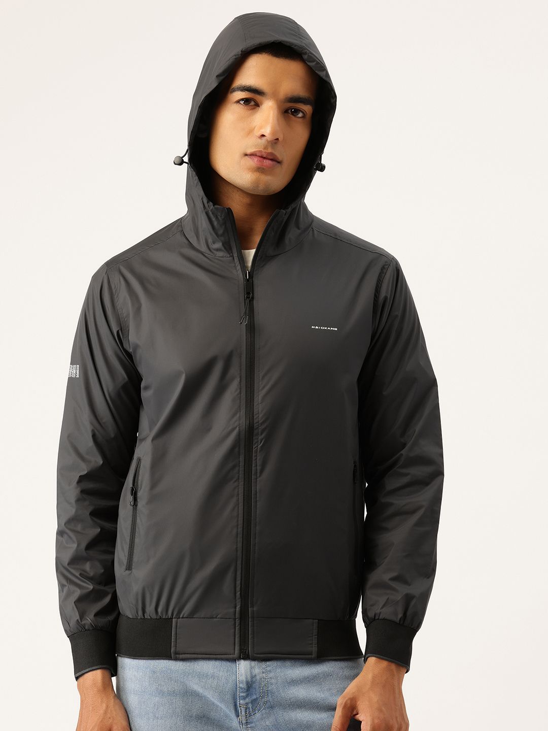 Okane Reversible Hooded Bomber Jacket