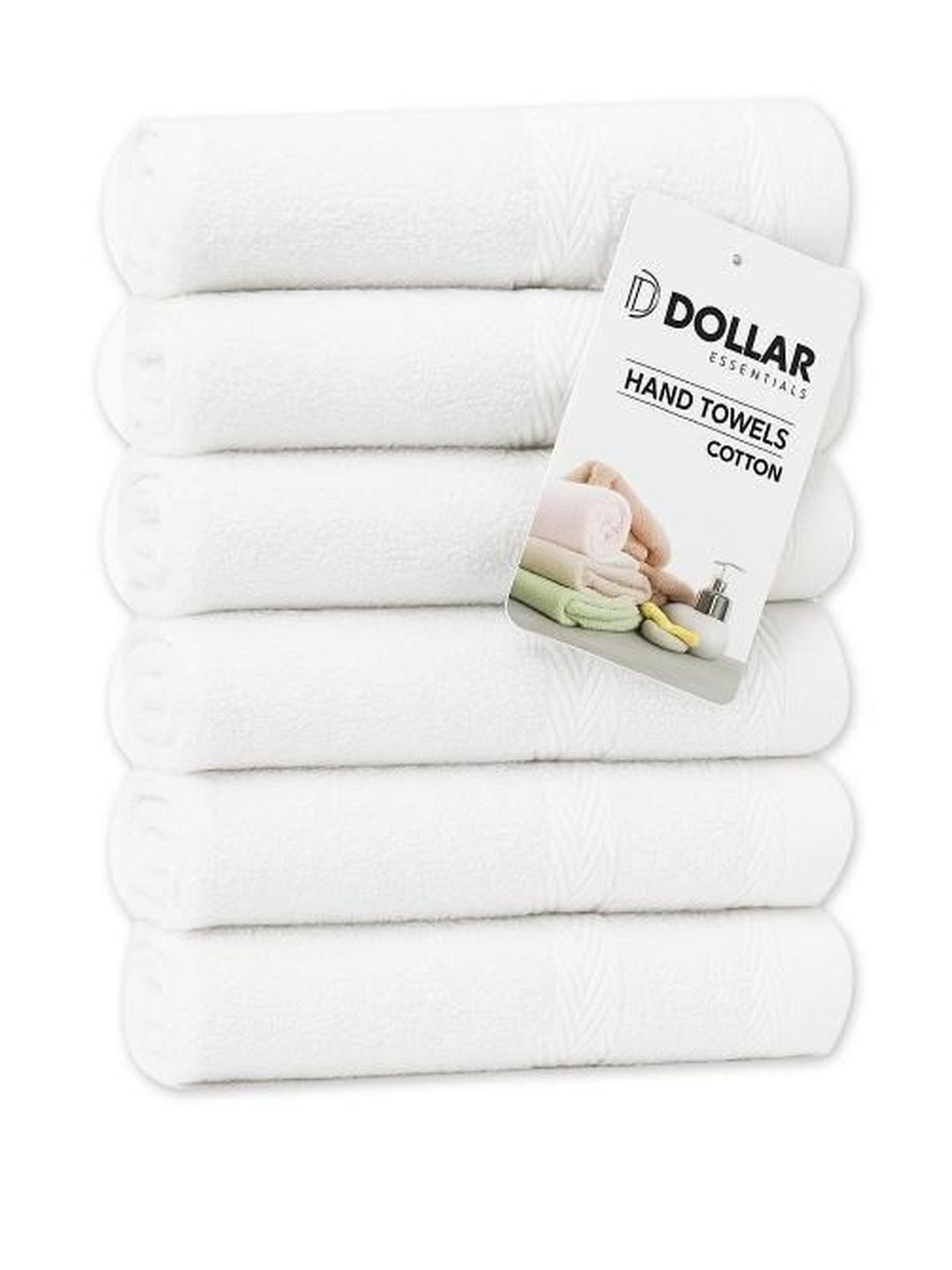 Dollar Dollar Pack of 6 100% Cotton Soft High Absorben & Comfortable Hand Towel