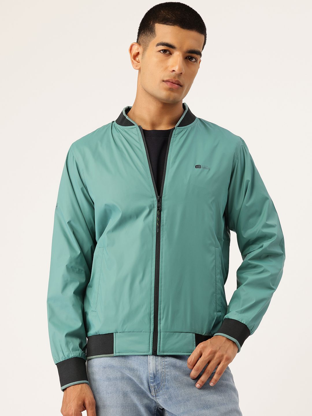 Okane Contrast Collar Bomber Jacket