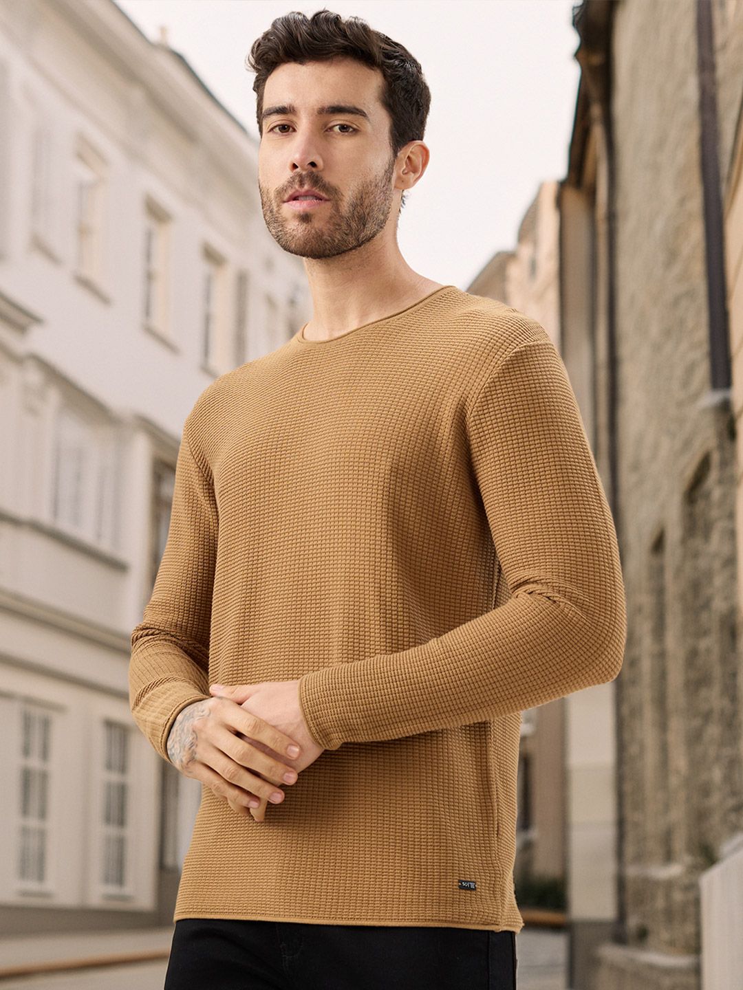 Status Quo Status Quo Textured Pullover Sweater