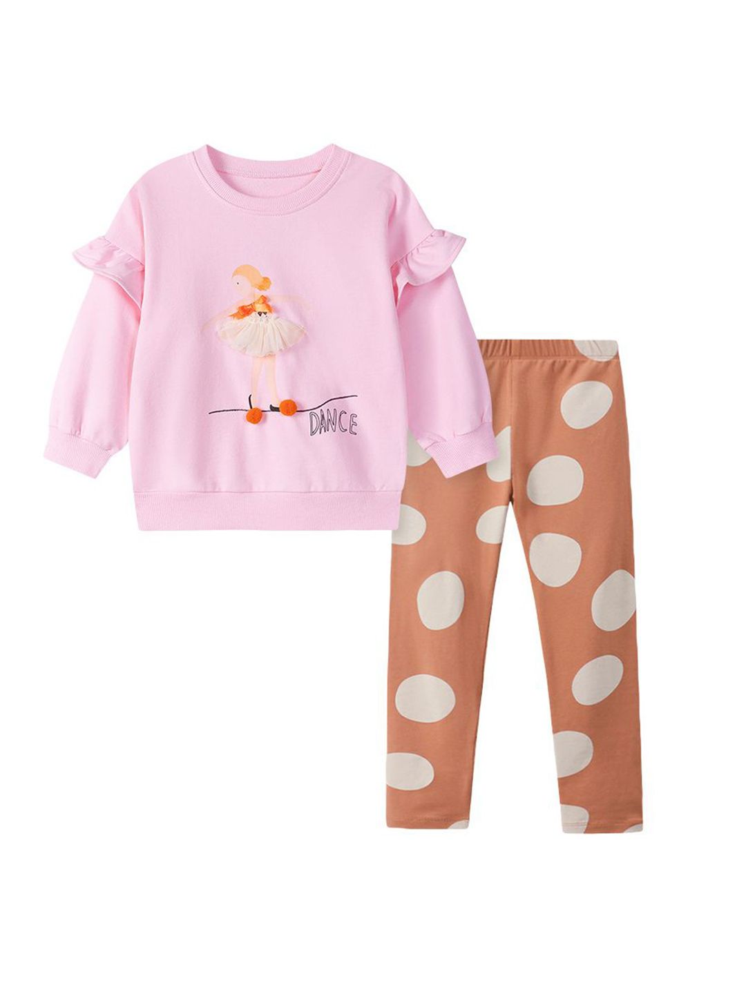 StyleCast x Revolte Girls Pure Cotton Embellished T-shirt with Trousers