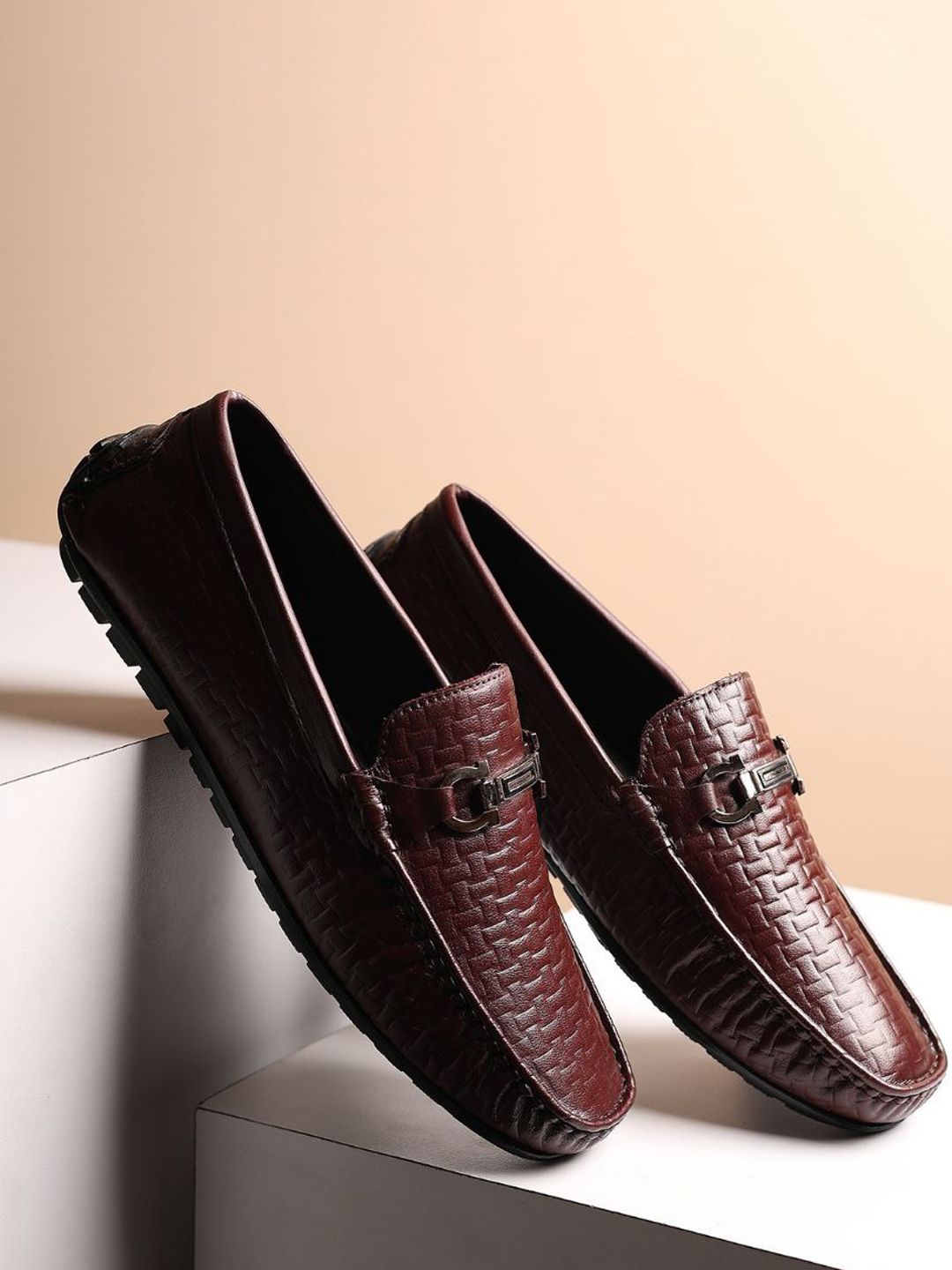 Hayes London Men Leather Slip-On Formal Loafers