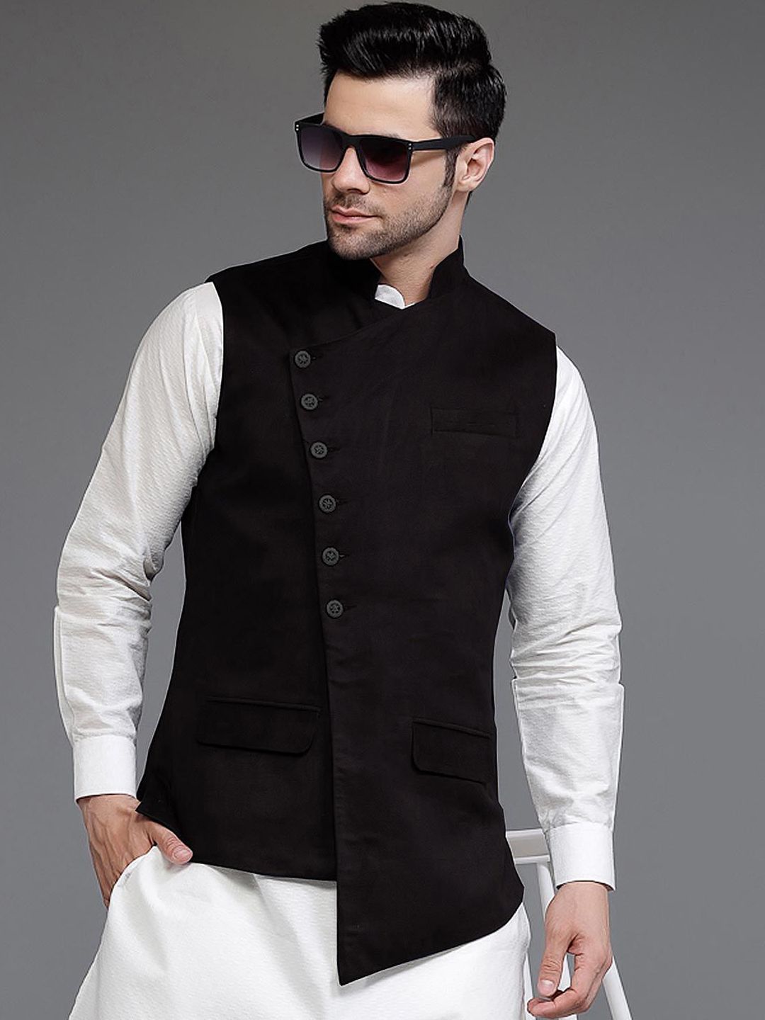 Utsav Fashion Mandarin Collar Nehru Jacket