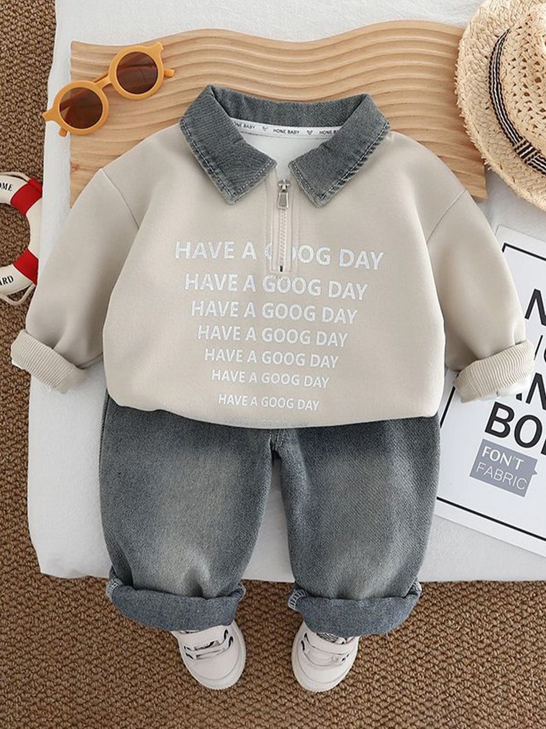 StyleCast x Revolte Boys Printed T-shirt with Trousers Clothing Set
