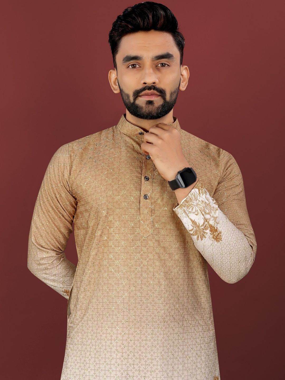 Moda Rapido Men Viscose Rayon Straight Kurtas