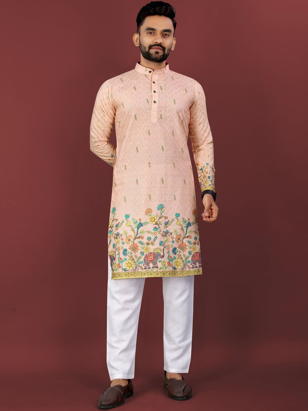 Moda Rapido Men Viscose Rayon Straight Kurtas